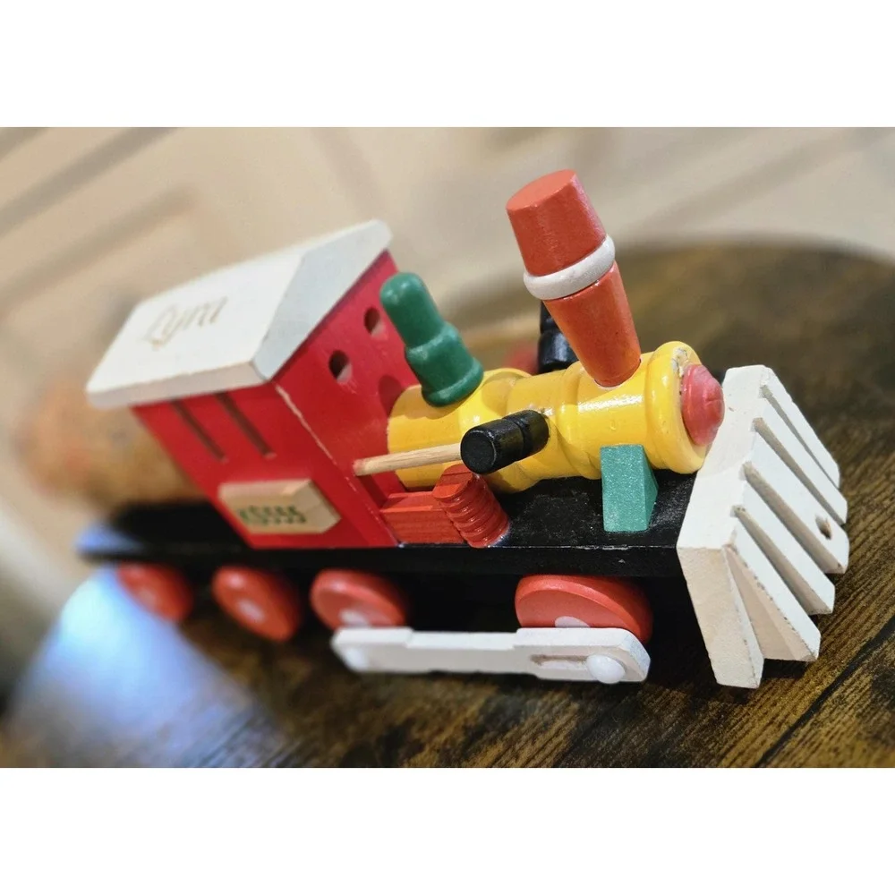 Wooden‎ Toy Learning Train with Alphabet Numbers and Math Symbols